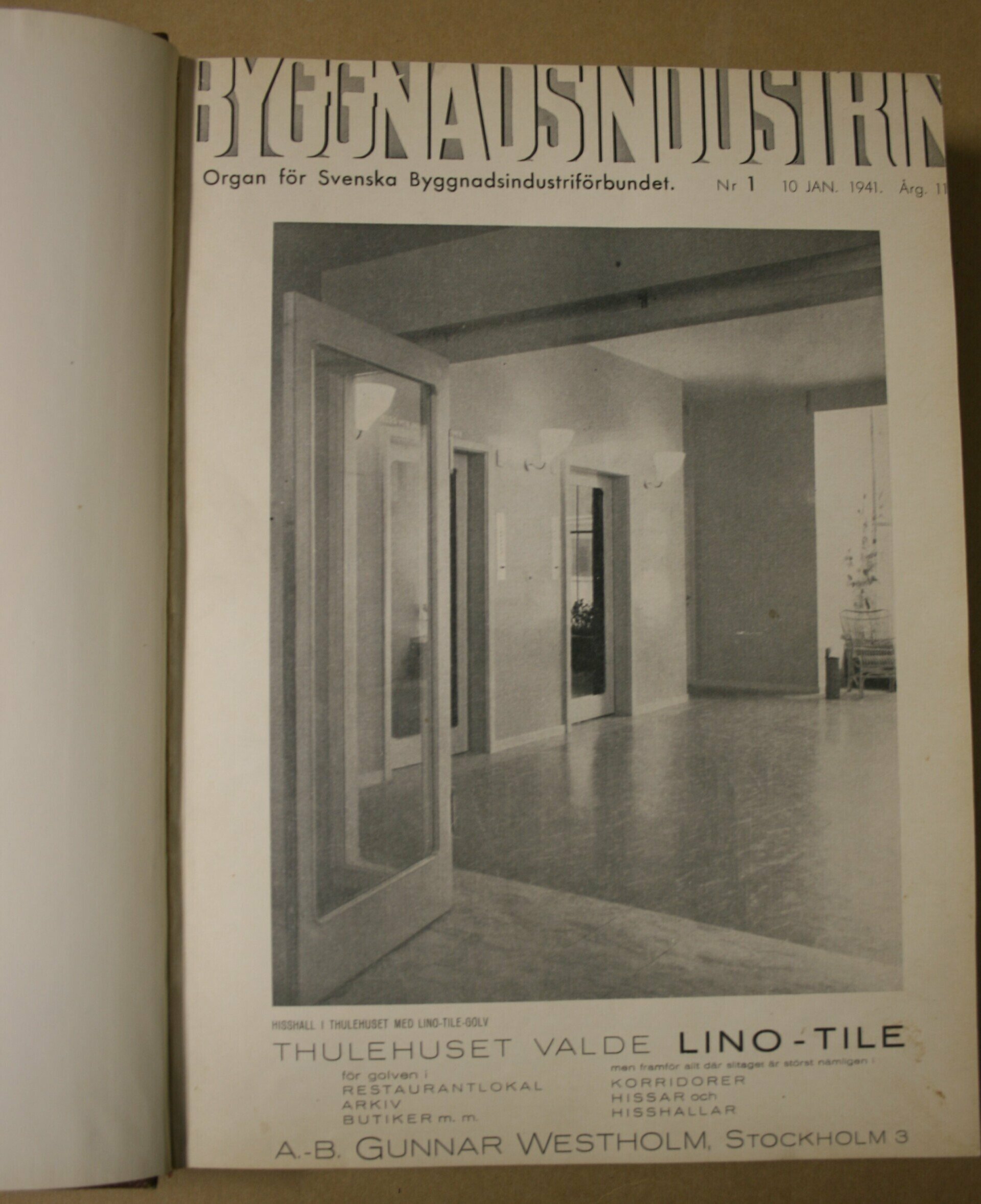 Byggnadsindustrin 1941