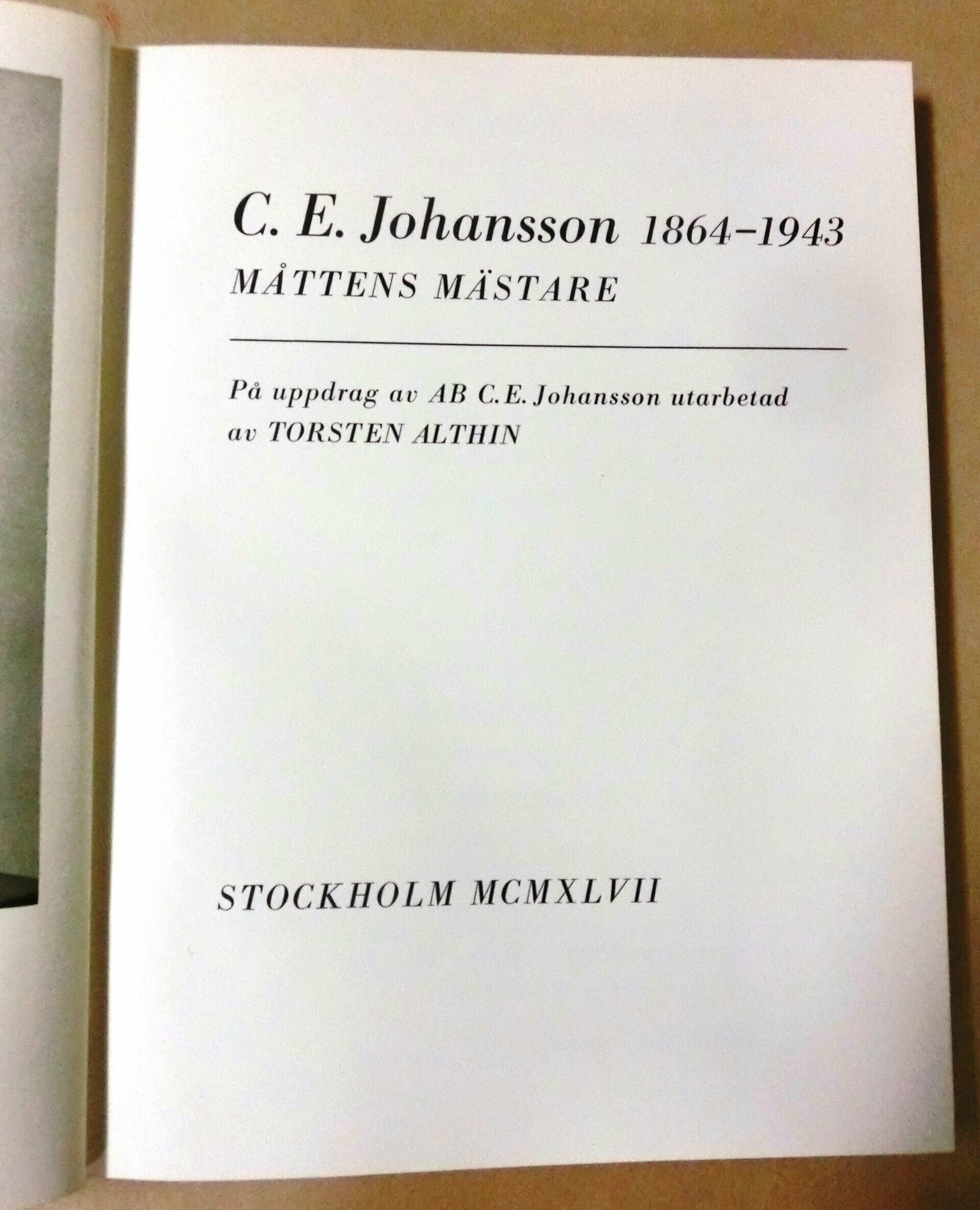 C.E. Johansson 1864-1943