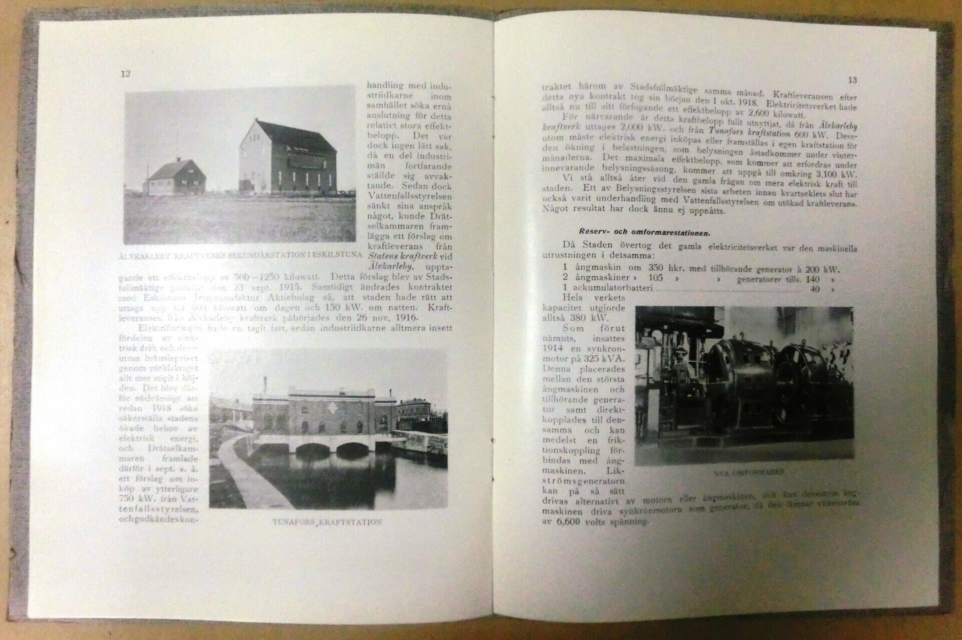 Elektricitetsverket i Eskilstuna 1895-1920