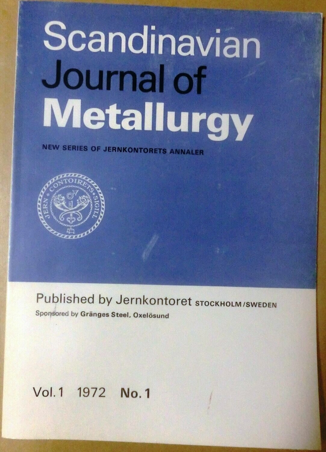 Scandinavian Journal of Metallurgy Vol.1 1972 No.1