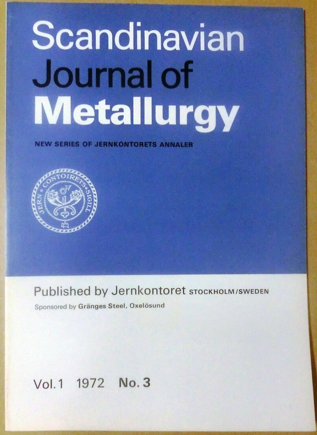 Scandinavian Journal of Metallurgy Vol.1 1972 No.3