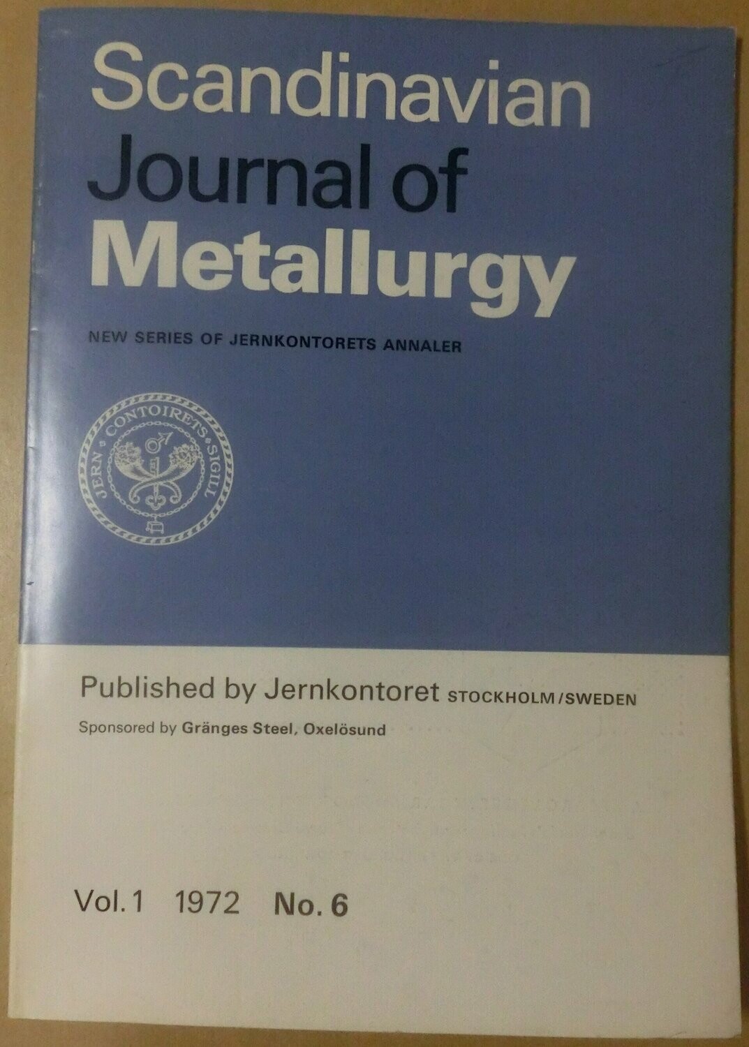 Scandinavian Journal of Metallurgy Vol.1 1972 No.6