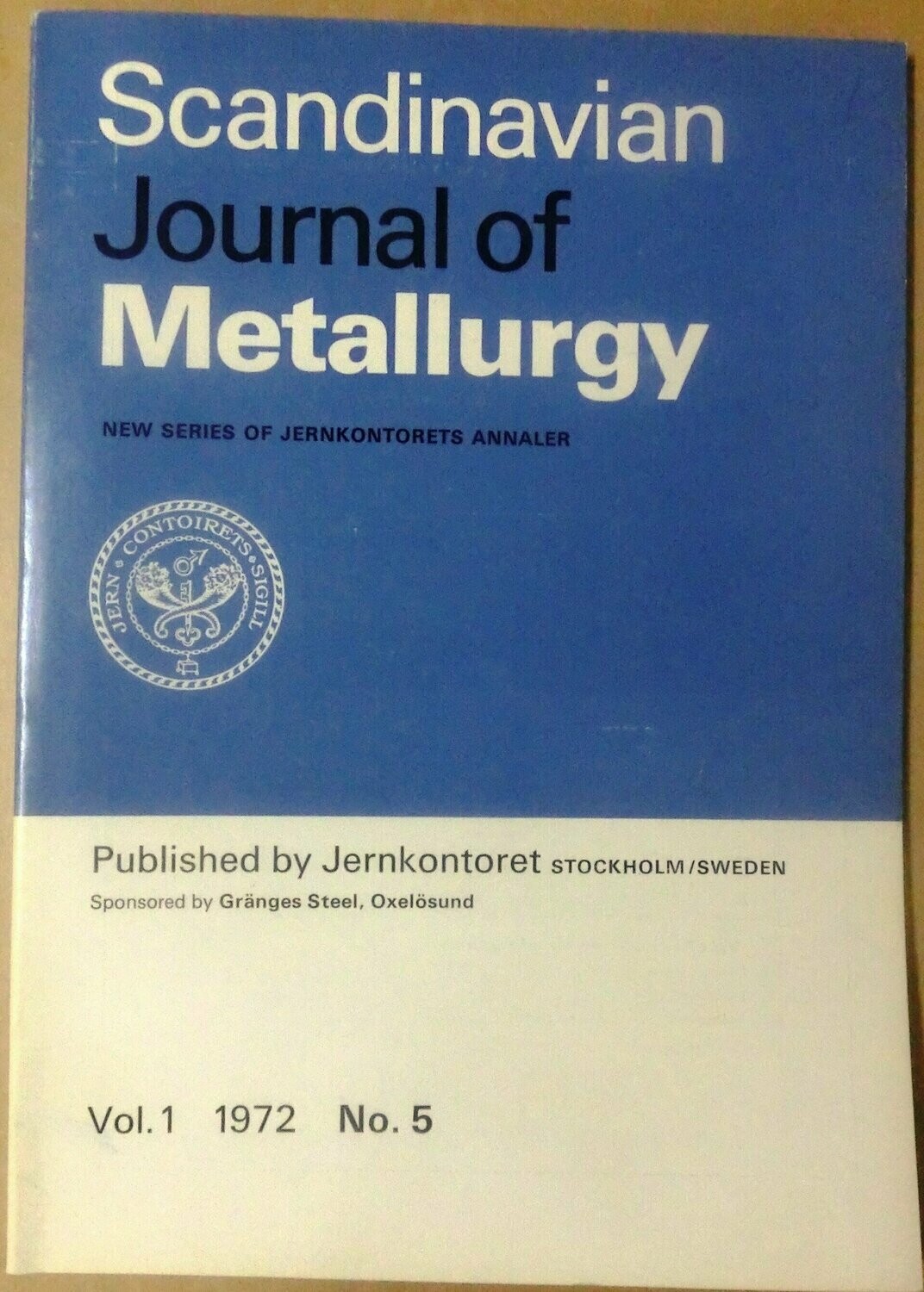 Scandinavian Journal of Metallurgy Vol.1 1972 No.5