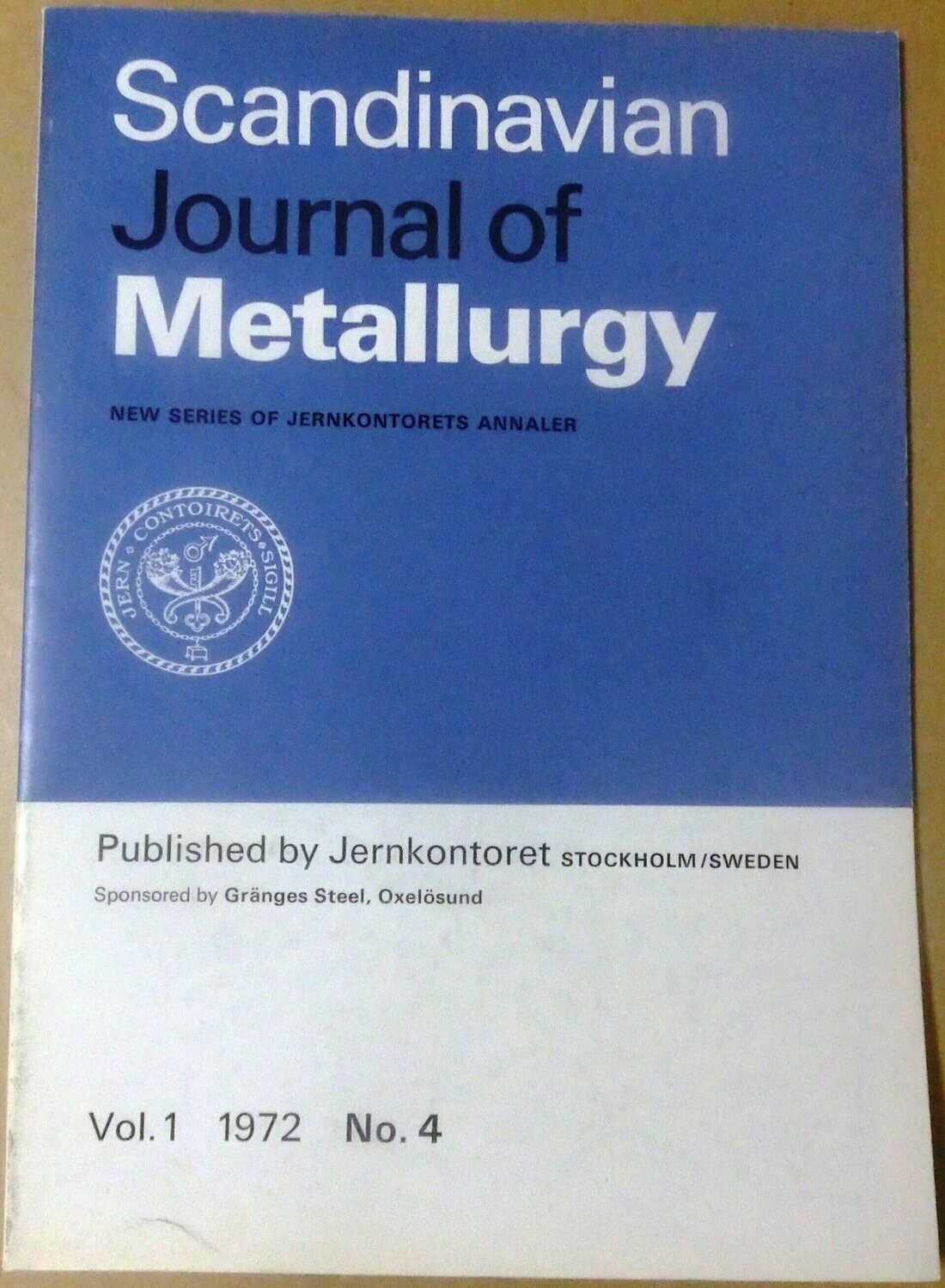 Scandinavian Journal of Metallurgy Vol.1 1972 No.4