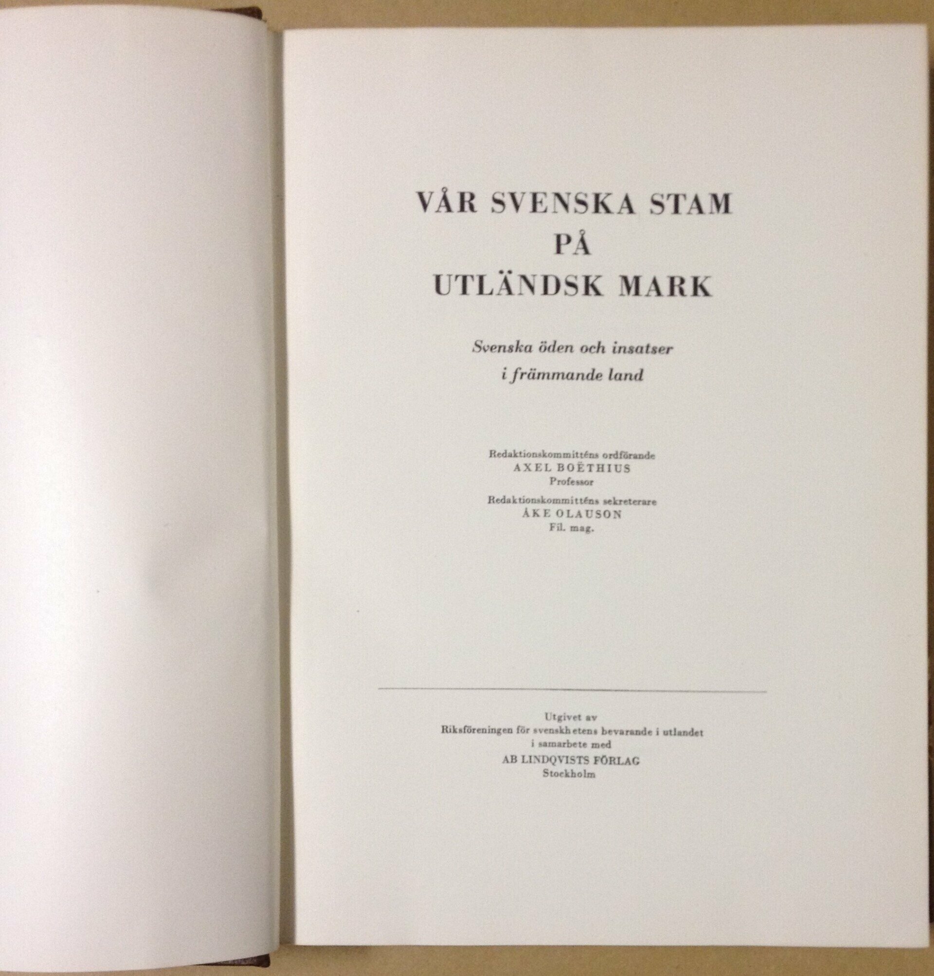 Vår svenska stam - Latinamerika Afrika - Asien Australien
