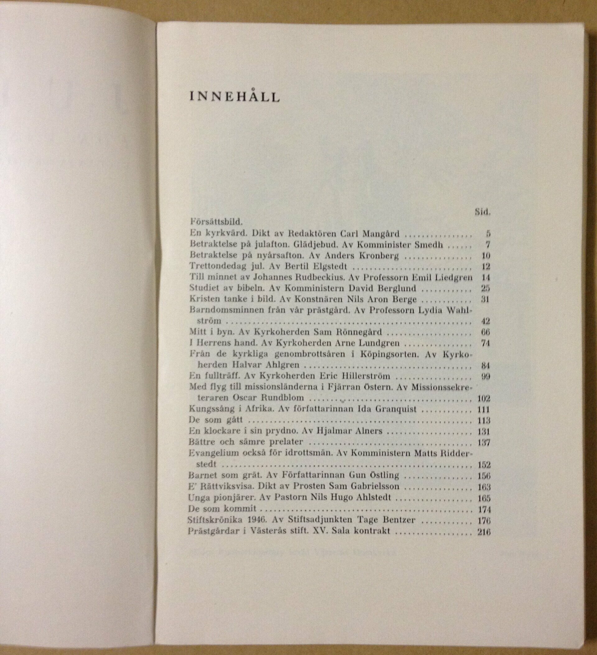 Julbok för Västerås stift 1946