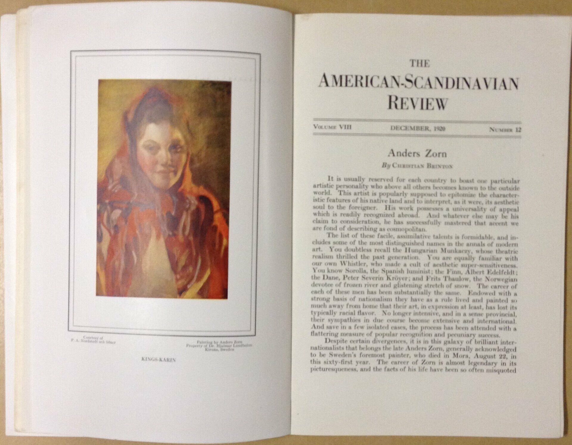 The American Scandinavian Review - December 1920