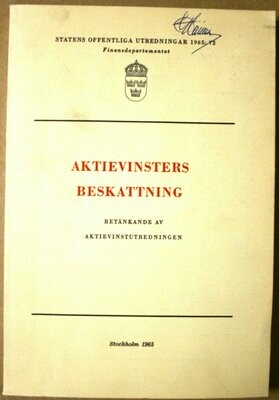 Aktievinsters beskattning