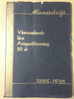 Minnesskrift - Västmanlands län Ansgariiförening 50 år