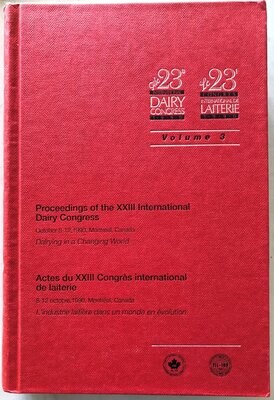 Proceedings of the XXIII International Dairy Congress Vol. 3