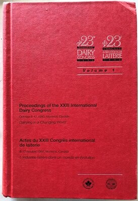 Proceedings of the XXIII International Dairy Congress Vol. 1