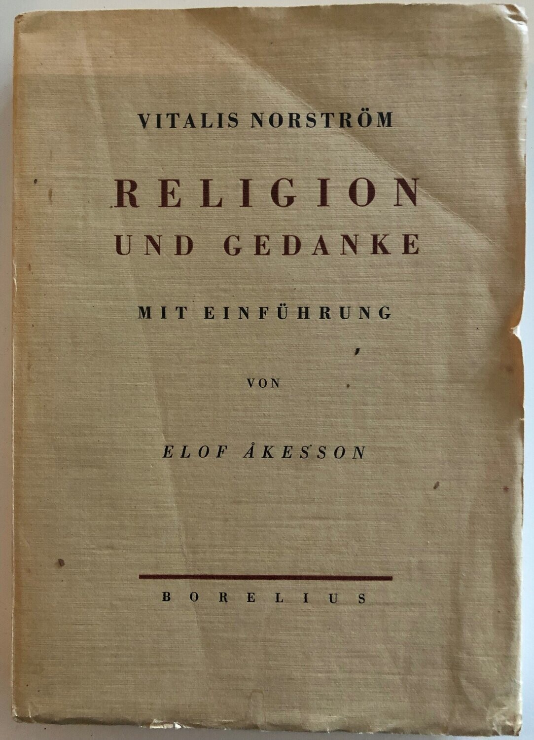 Religion und Gedanke - Vitalis Norström