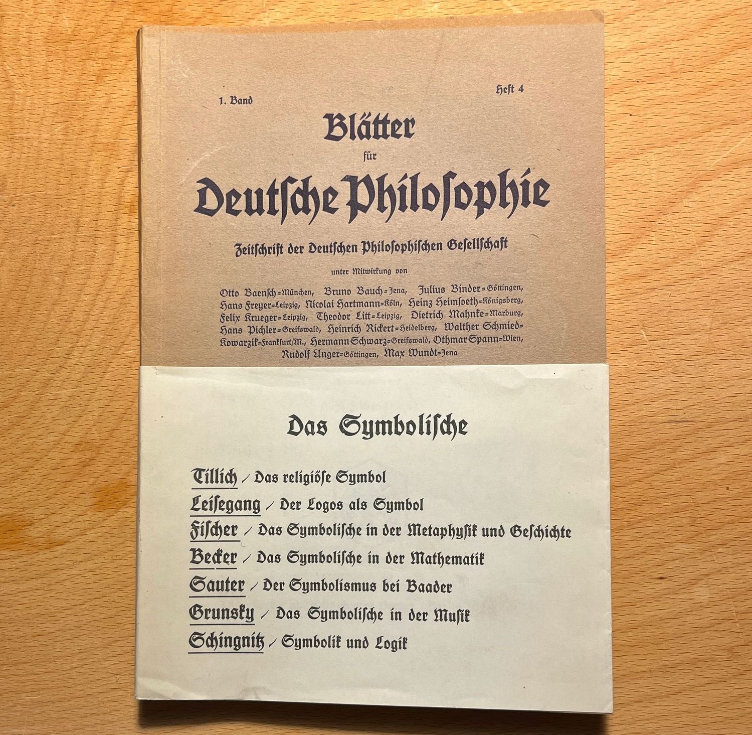 Blätter fur Deutsche Philosophie - Band 1 häfte 4