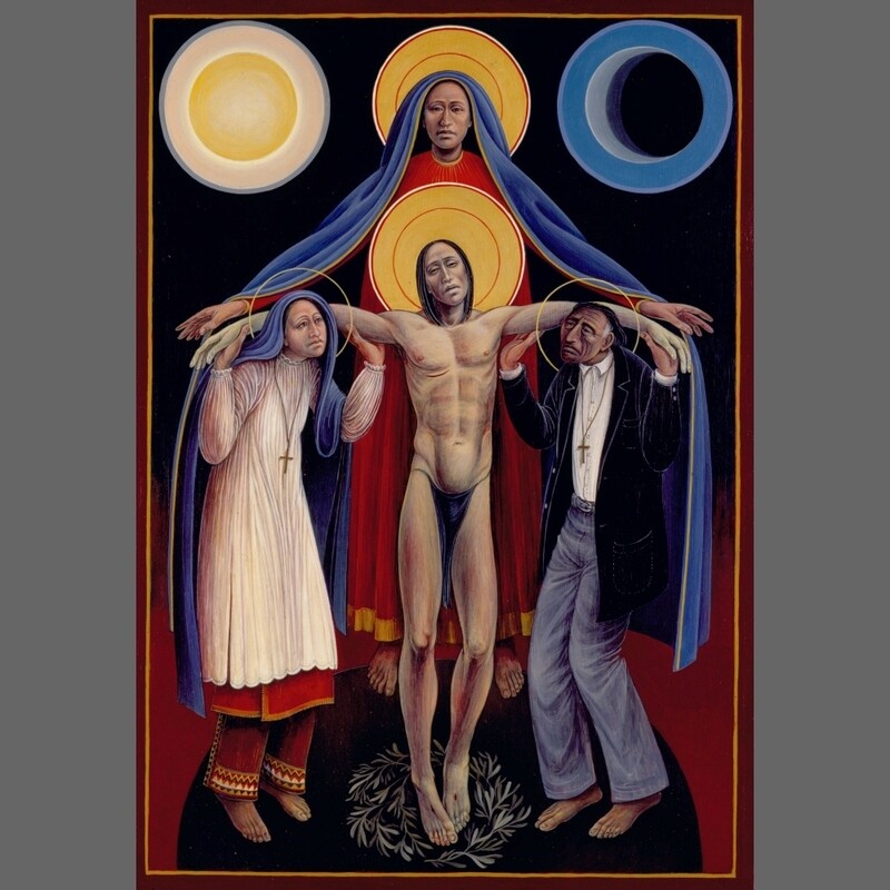 Virgin Mary Blessed Kateri Black Elk and the Christ #34 Virgin Mary Blessed Kateri Black Elk and the Christ #34