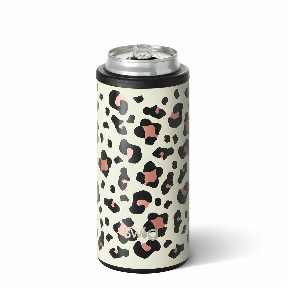 Luxy Leopard 12oz Skinny Can Cooler