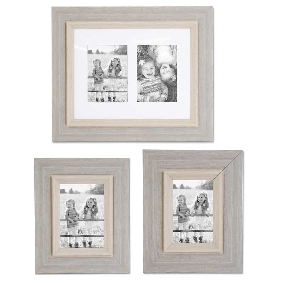 5x7 Wooden Gray Frame/Double