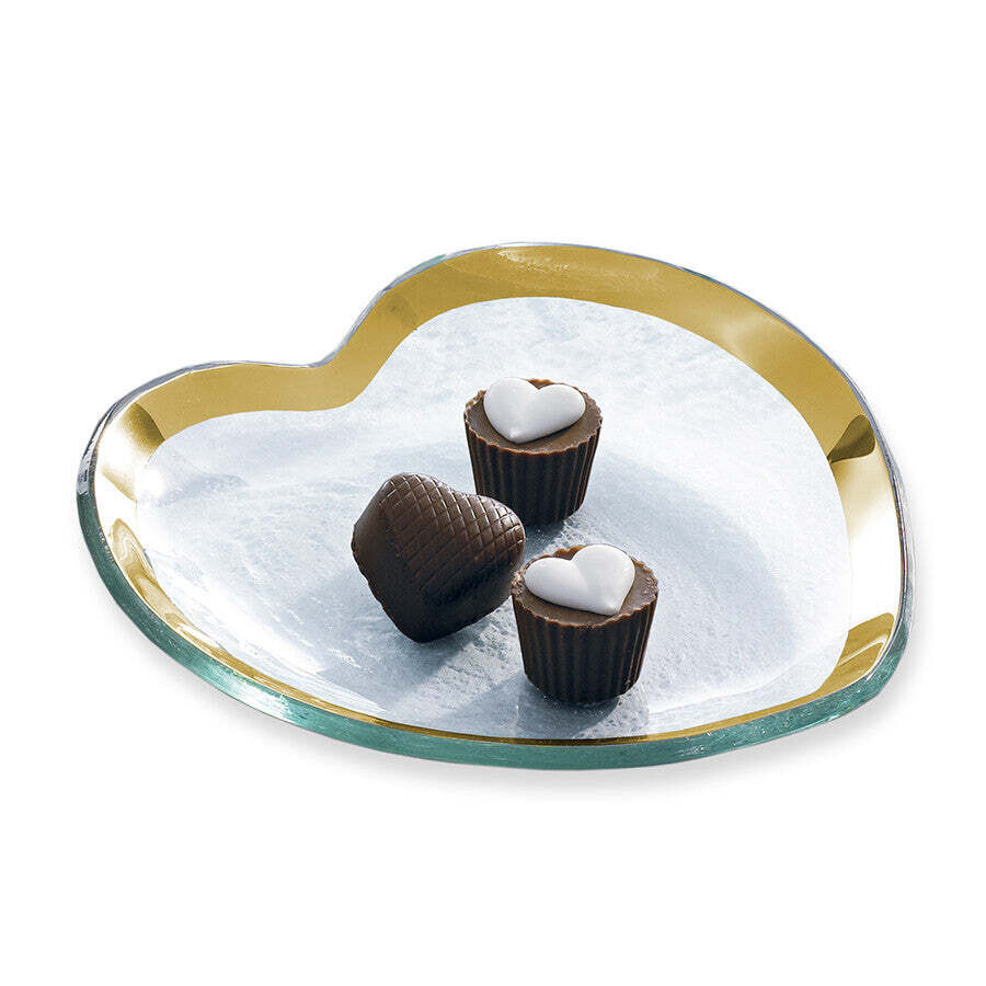 7" Heart Plate/Gold