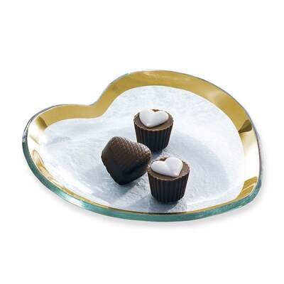 7" Heart Plate/Gold