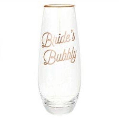 Bride's Bubbly Glass