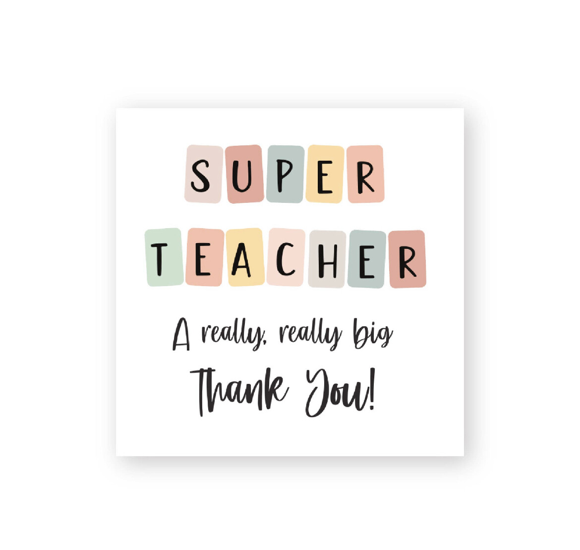 Thank You Teacher Card
