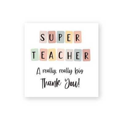 Thank You Teacher Card