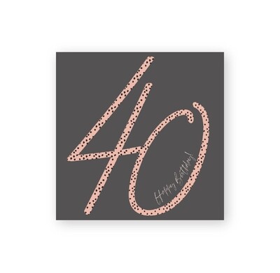 40th Birthday Greeting Card