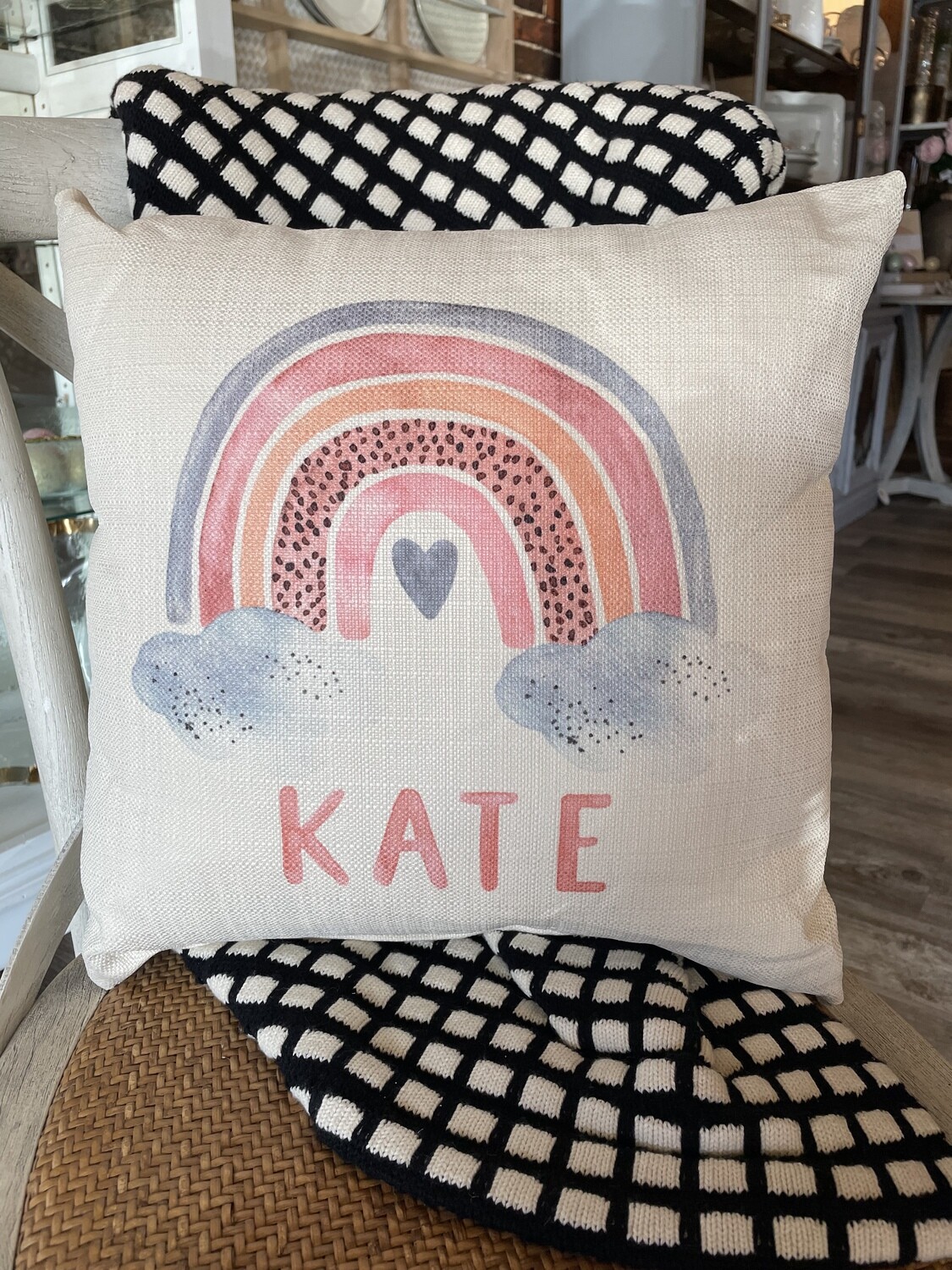 Rainbow Name Pillow
