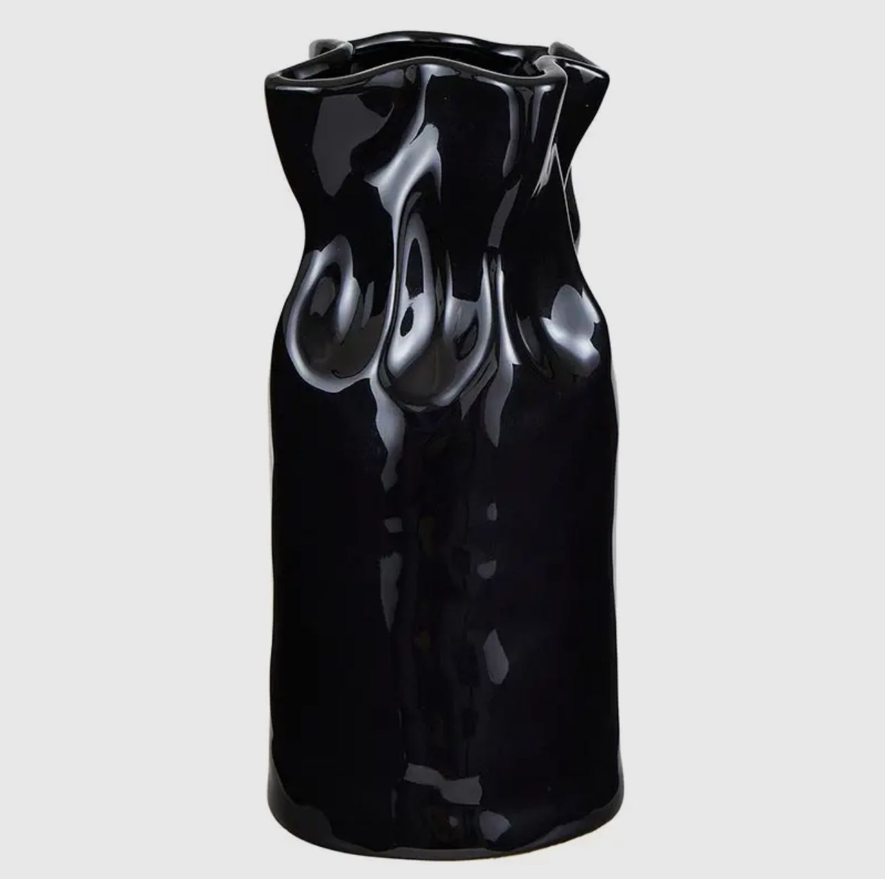 Cinched Vase/ Black