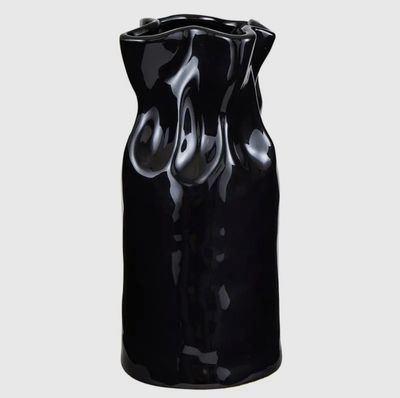 Cinched Vase/ Black