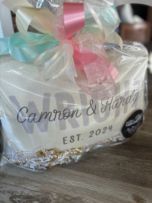 Couple Overlap Name Pillow