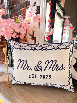 Mr. &amp; Mrs Est. Pillow/2025