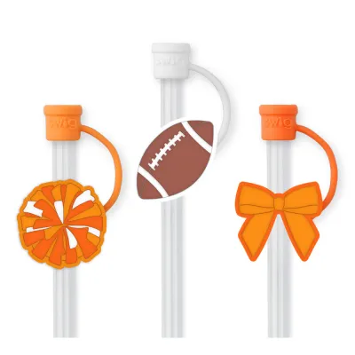 We&#39;ve Got Spirit Orange Straw Topper Set