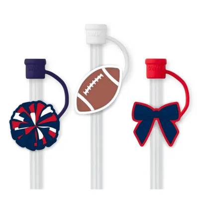 We&#39;ve Got Spirit Navy+Red Straw Topper Set