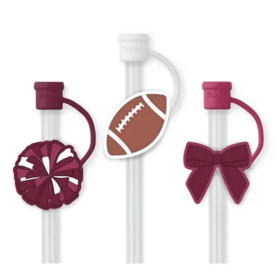 We&#39;ve Got Spirit Maroon Straw Topper Set