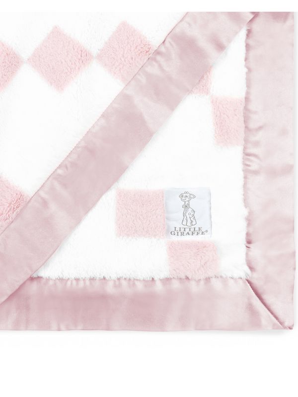 Luxe Stairway Baby Blanket/Dusty Pink