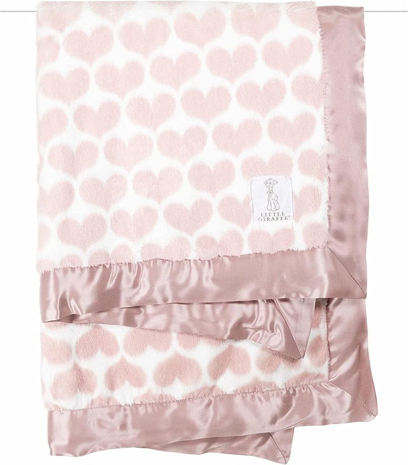 Luxe Heart Army Baby Blanket/Dusty Pink