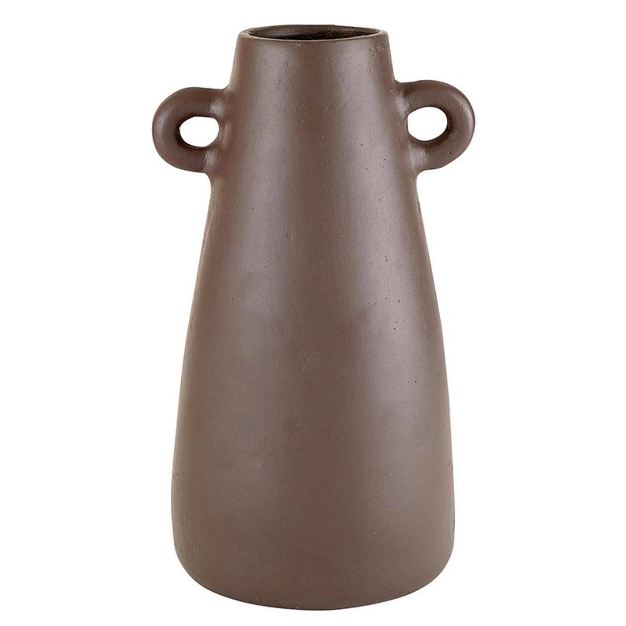 Brown Doub Handle Vase
