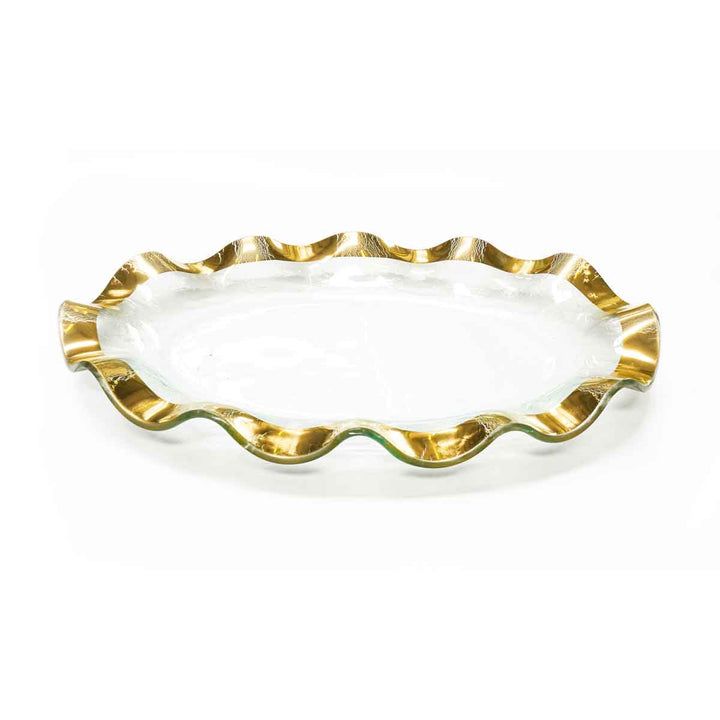 Ruffle Oval Platter/14.5&quot;x9.5&quot;