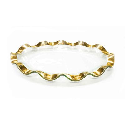 Ruffle Oval Platter/14.5&quot;x9.5&quot;