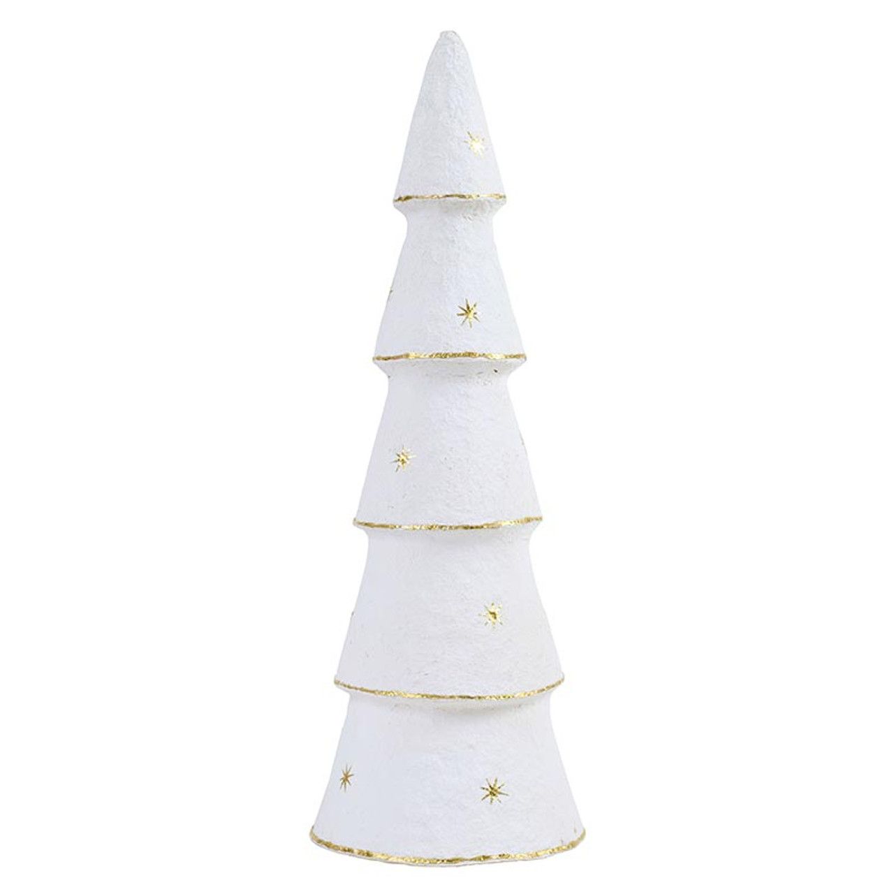 White/Gold Star Tree/ Lg