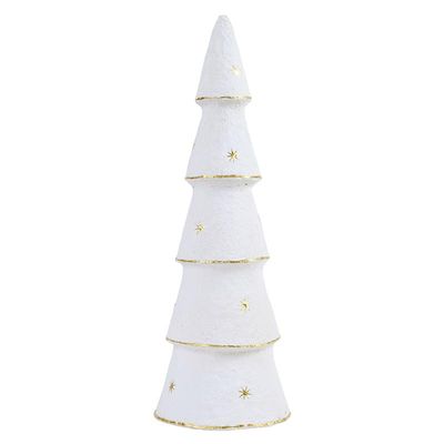 White/Gold Star Tree/ Lg