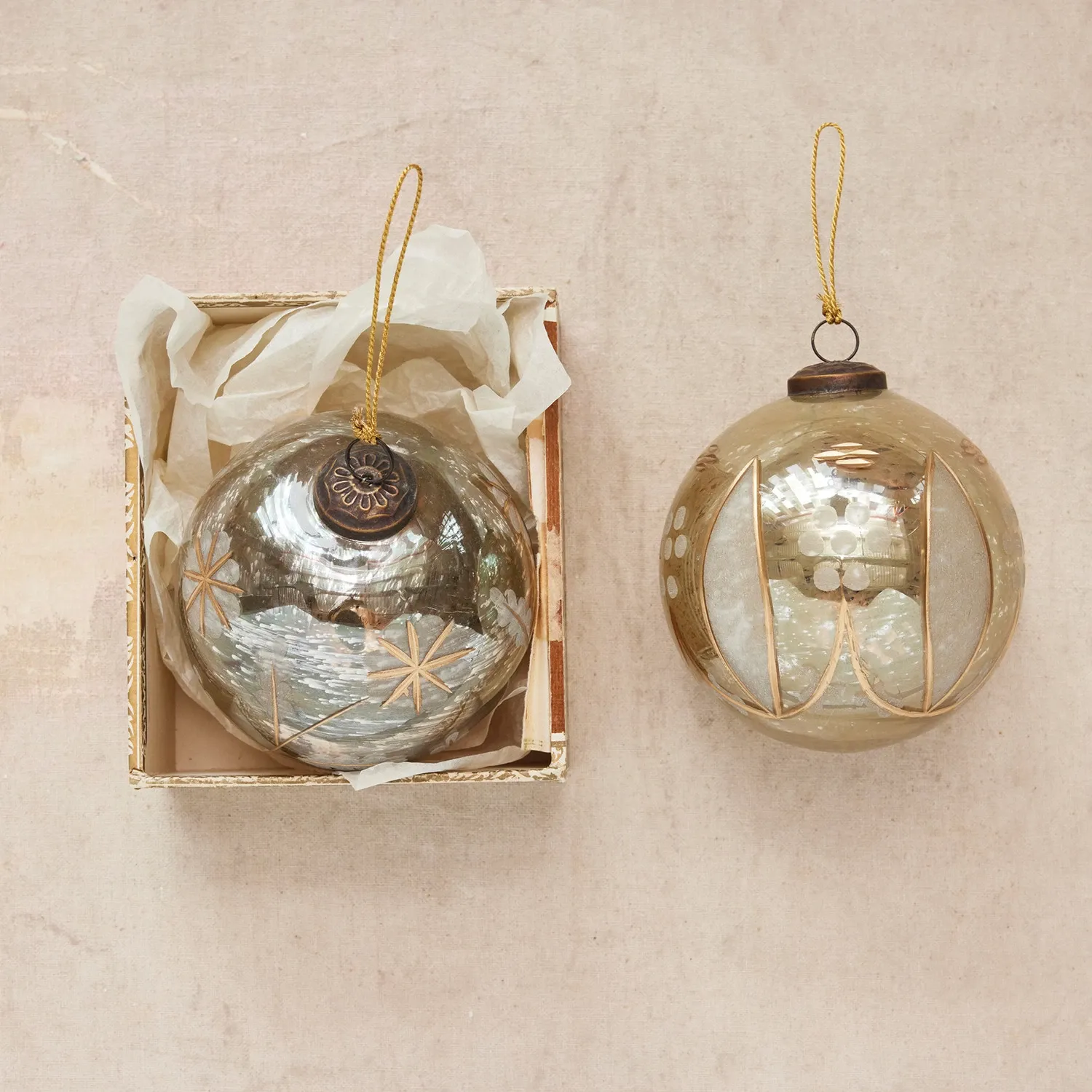 Etched Glass Ornament