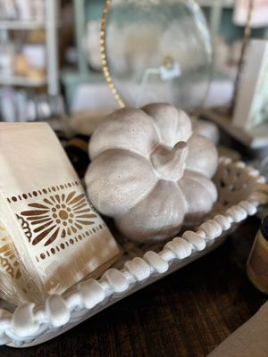 White Stoneware Pumpkin