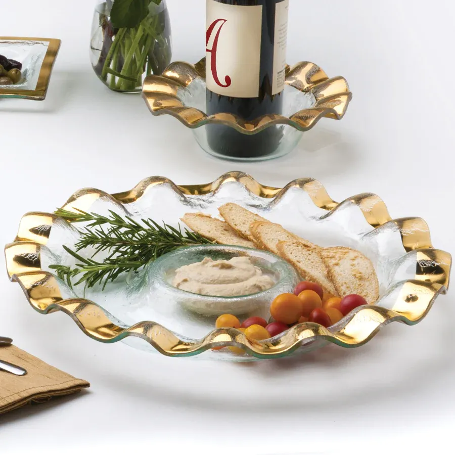 Ruffle Round Chip &amp; Dip G207