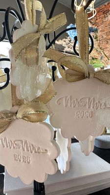 Mr &amp; Mrs Pottery Ornament