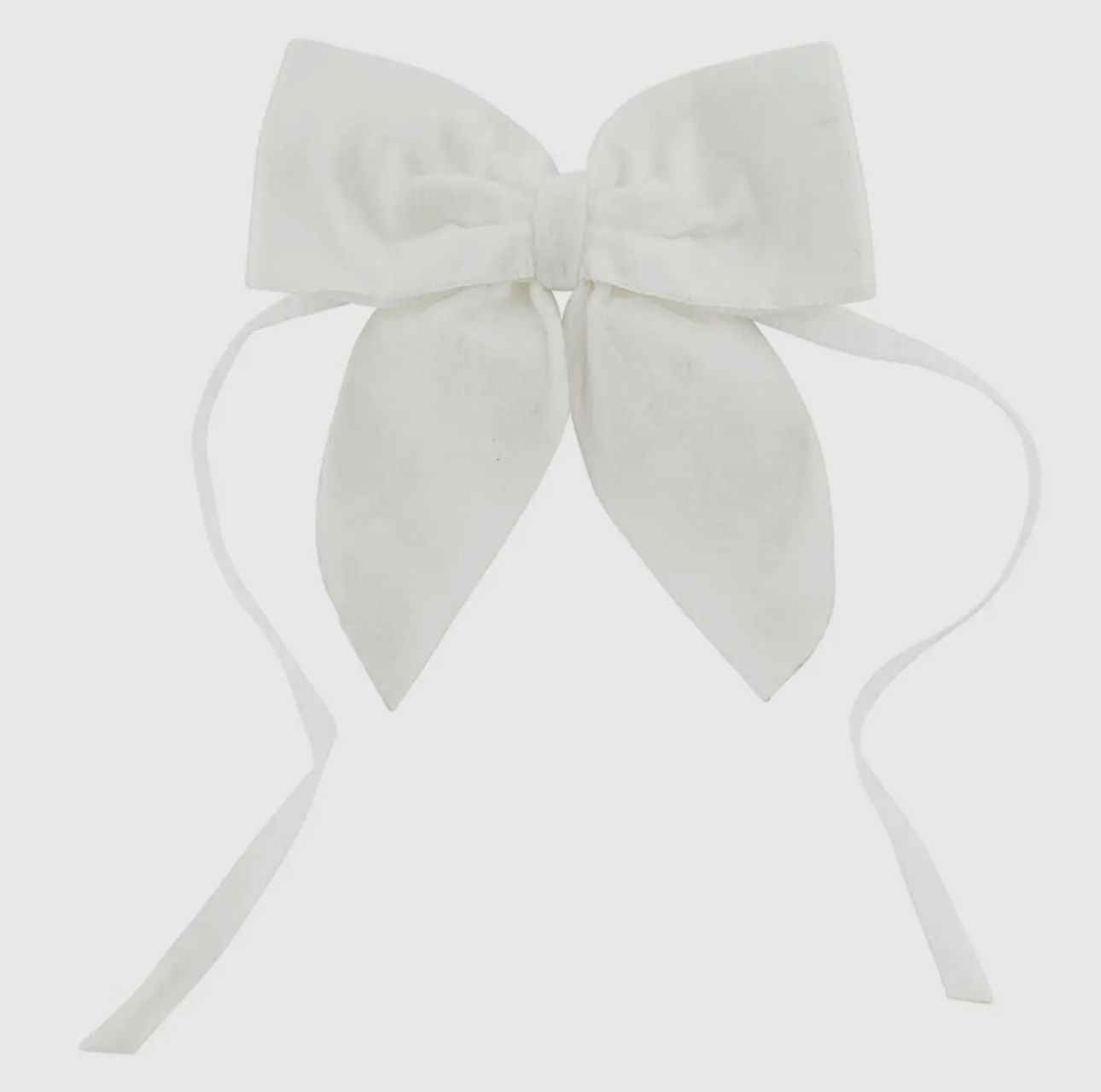 Velvet Napkin Ties/White (4)