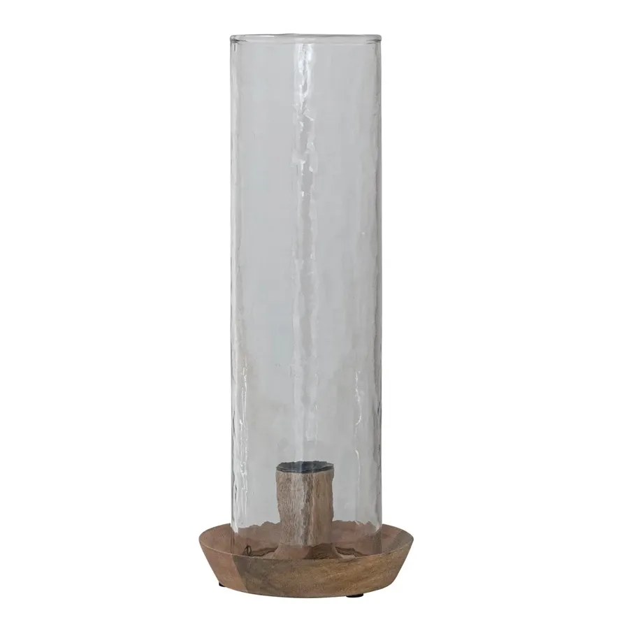 Taper Holder w/Glass Hurricane