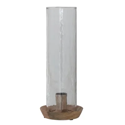 Taper Holder w/Glass Hurricane