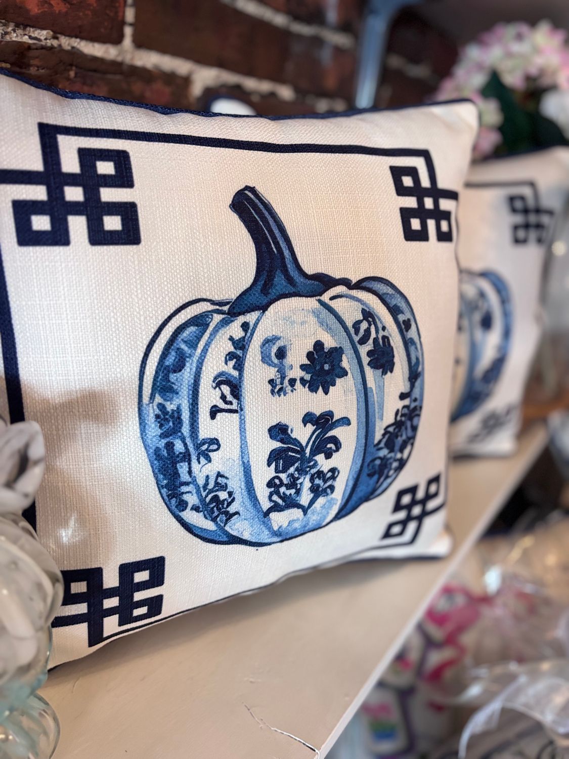 Chinoiserie Pumpkin Pillow