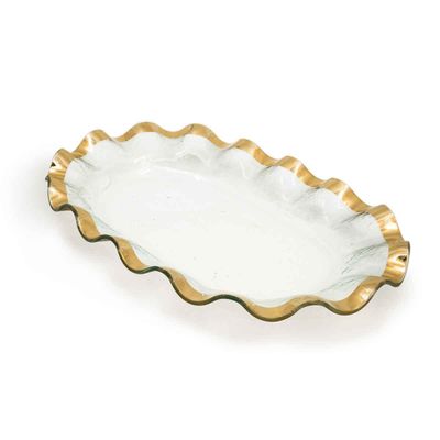 Ruffle Large Shallow Oval Bowl/G218